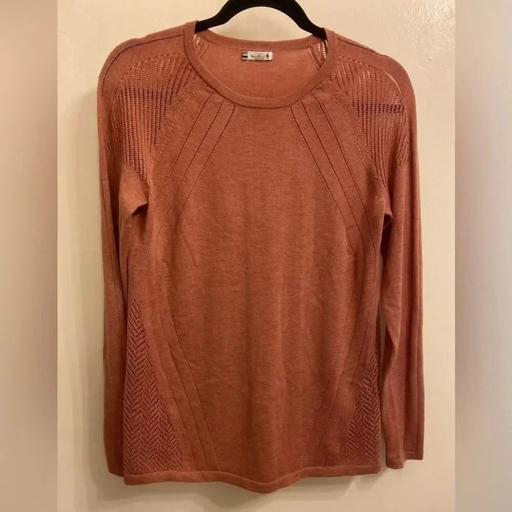 Smartwool Long Sleeve Knit Mauve Size Small
